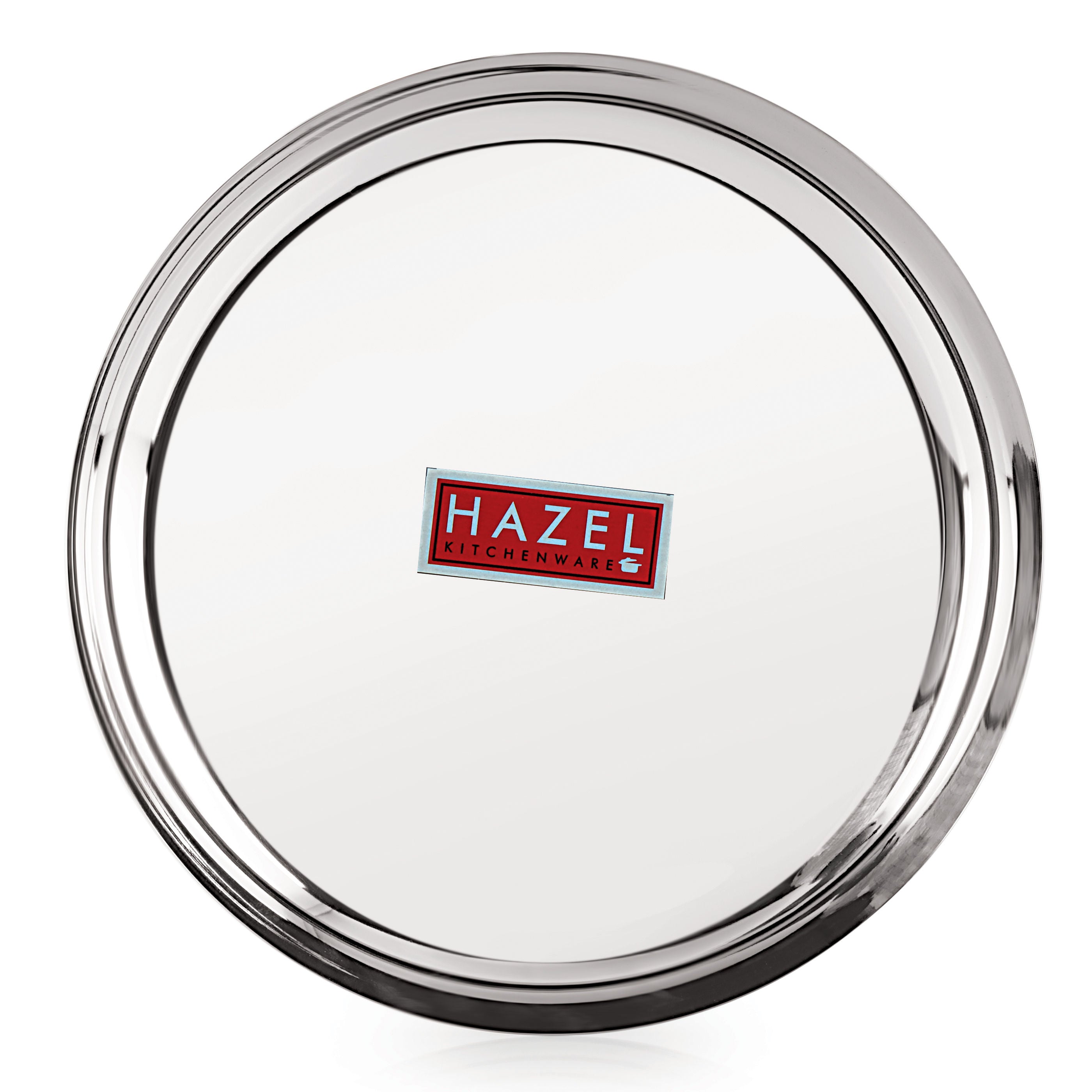 Stainless Steel Dinner Plate Set, Lunch Plates, 25 cm, Set of 3