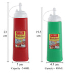 Sauce Squeeze Bottle Set | Chutney Ketchup Bottles, 430 & 560 ML, Set of 2