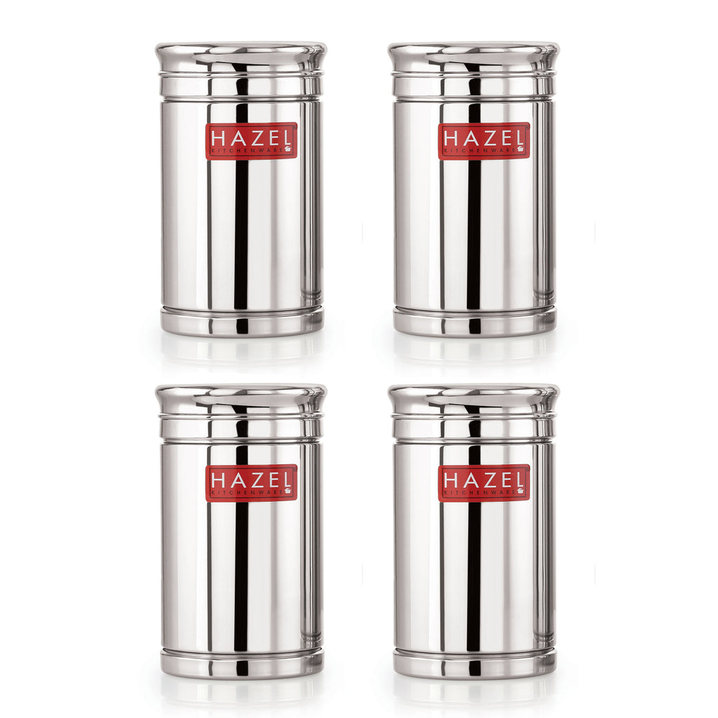 Stainless Steel Airtight Container, Kitchen Storage, Set of 4, 800 ml