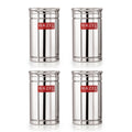 Stainless Steel Airtight Container, Kitchen Storage, Set of 4, 800 ml