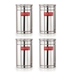 Stainless Steel Airtight Container, Kitchen Storage, Set of 4, 800 ml