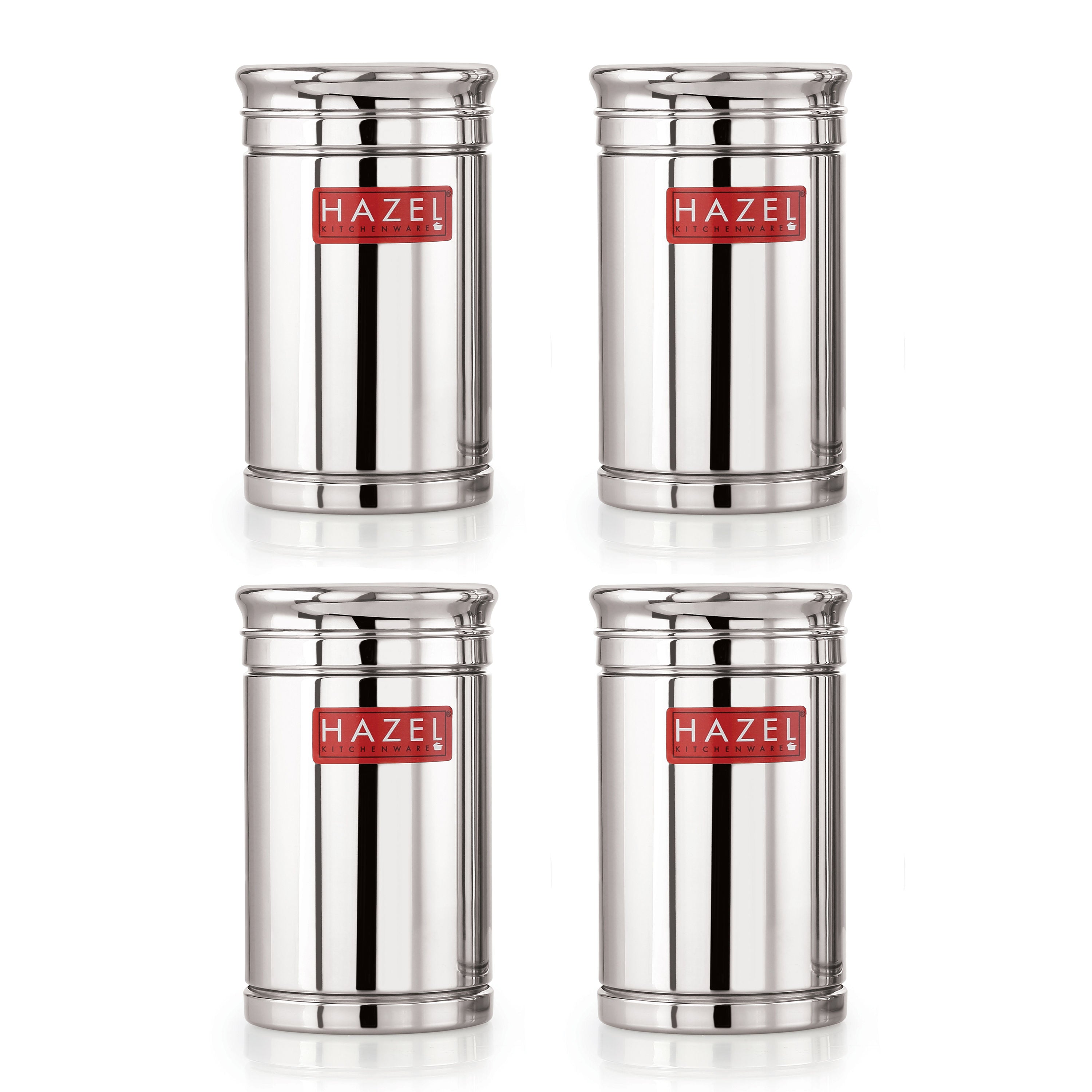 Stainless Steel Airtight Container, Kitchen Storage, Set of 4, 800 ml