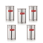 Stainless Steel Airtight Container, Kitchen Storage, Set of 5, 800 ml
