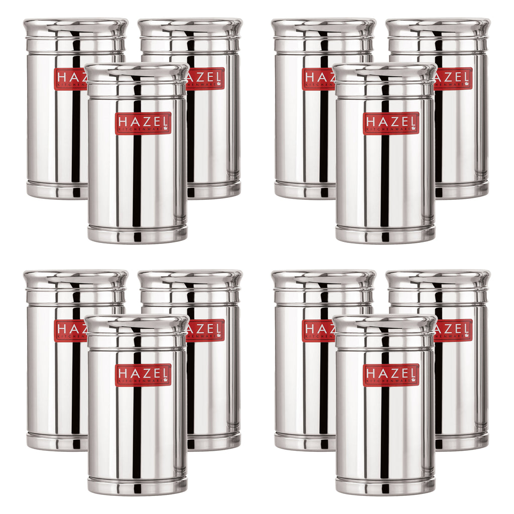 Stainless Steel Airtight Container, Kitchen Storage, Set of 12, 800 ml