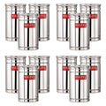 Stainless Steel Airtight Container, Kitchen Storage, Set of 12, 800 ml