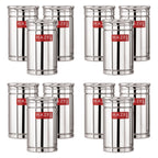 Stainless Steel Airtight Container, Kitchen Storage, Set of 12, 800 ml
