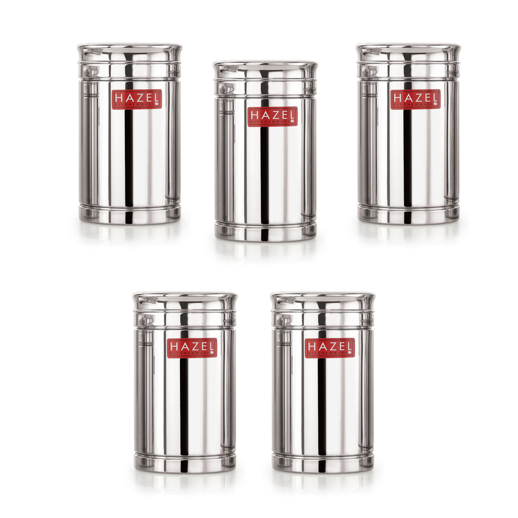 Airtight Stainless Steel Kitchen Storage Containers - 1200ml, Set of 5