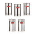 Airtight Stainless Steel Kitchen Storage Containers - 1200ml, Set of 5