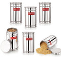Airtight Stainless Steel Kitchen Storage Containers - 1200ml, Set of 6