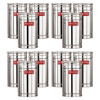 Airtight Stainless Steel Kitchen Storage Containers - 1200ml, Set of 12