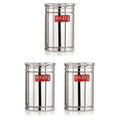 Steel Kitchen Storage Container Set, Airtight, 1800 ml, Set of 3
