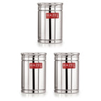 Steel Kitchen Storage Container Set, Airtight, 1800 ml, Set of 3