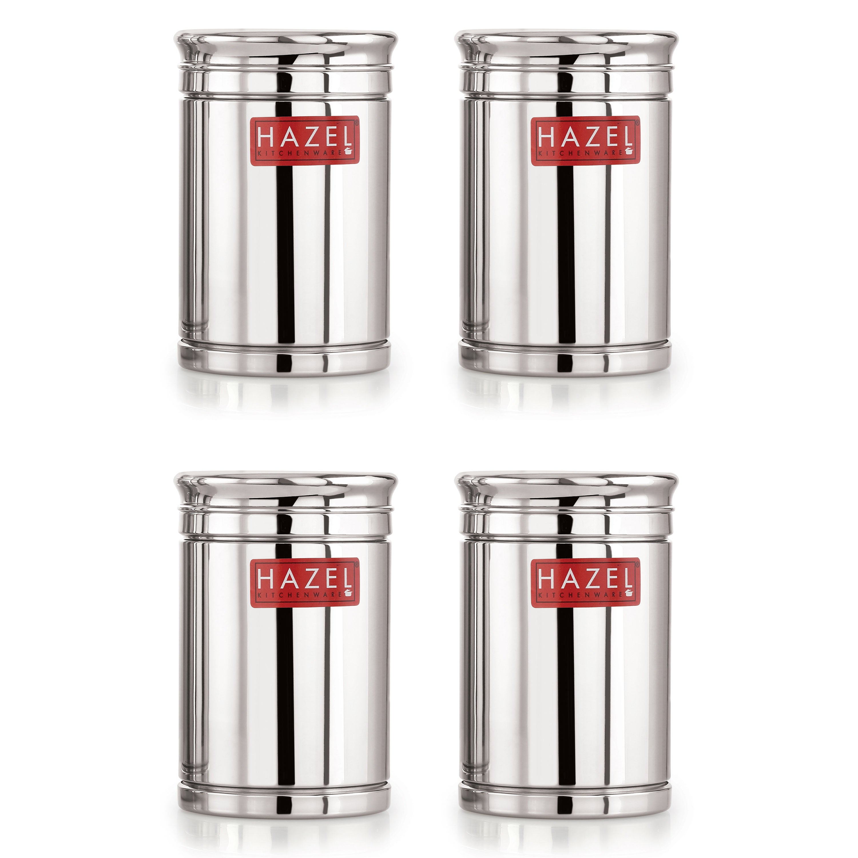 Steel Kitchen Storage Container Set, Airtight, 1800 ml, Set of 4