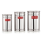 Stainless Steel Storage Container Combo Set of 3, 800 ml 1200 ml 1800 ml