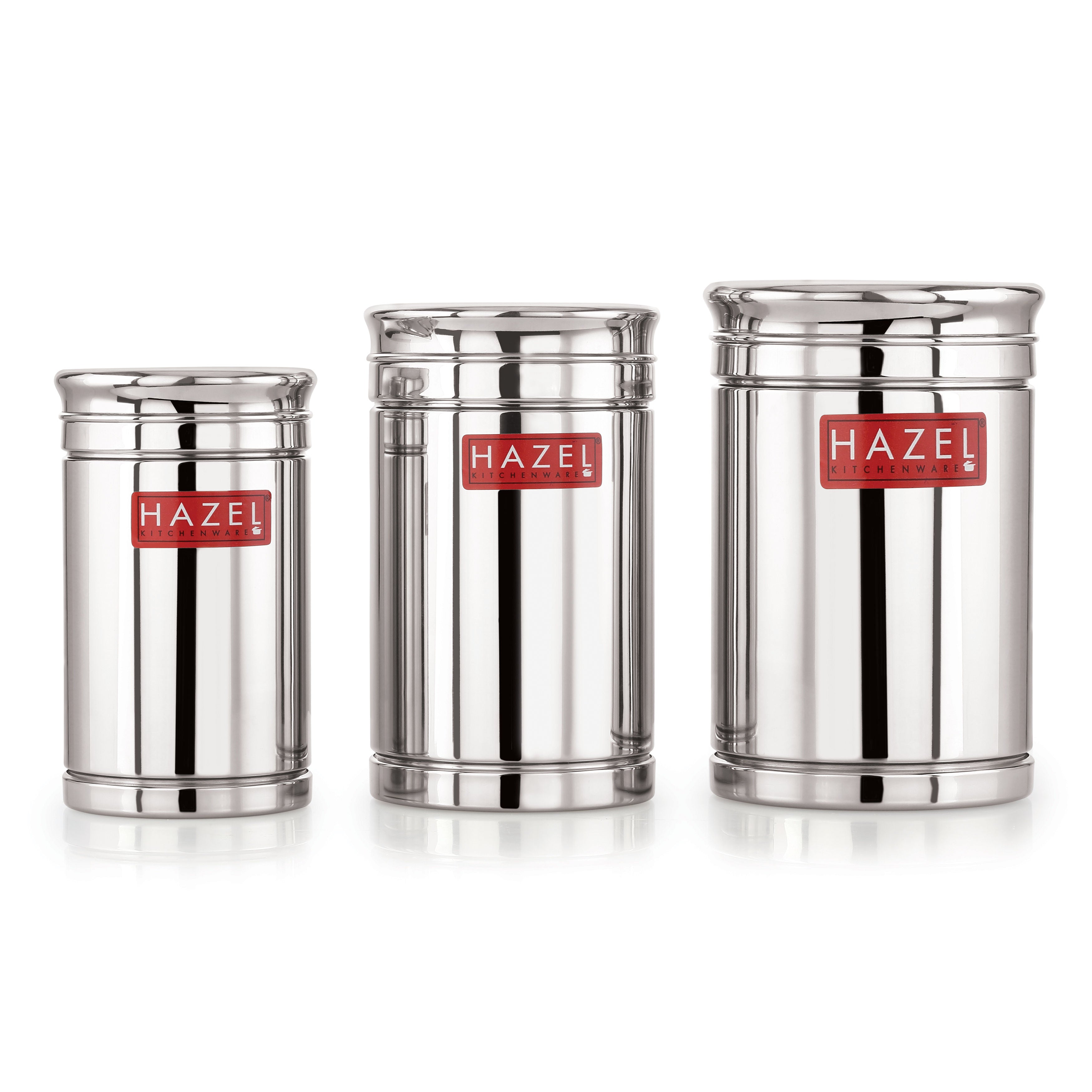 Stainless Steel Storage Container Combo Set of 3, 800 ml 1200 ml 1800 ml
