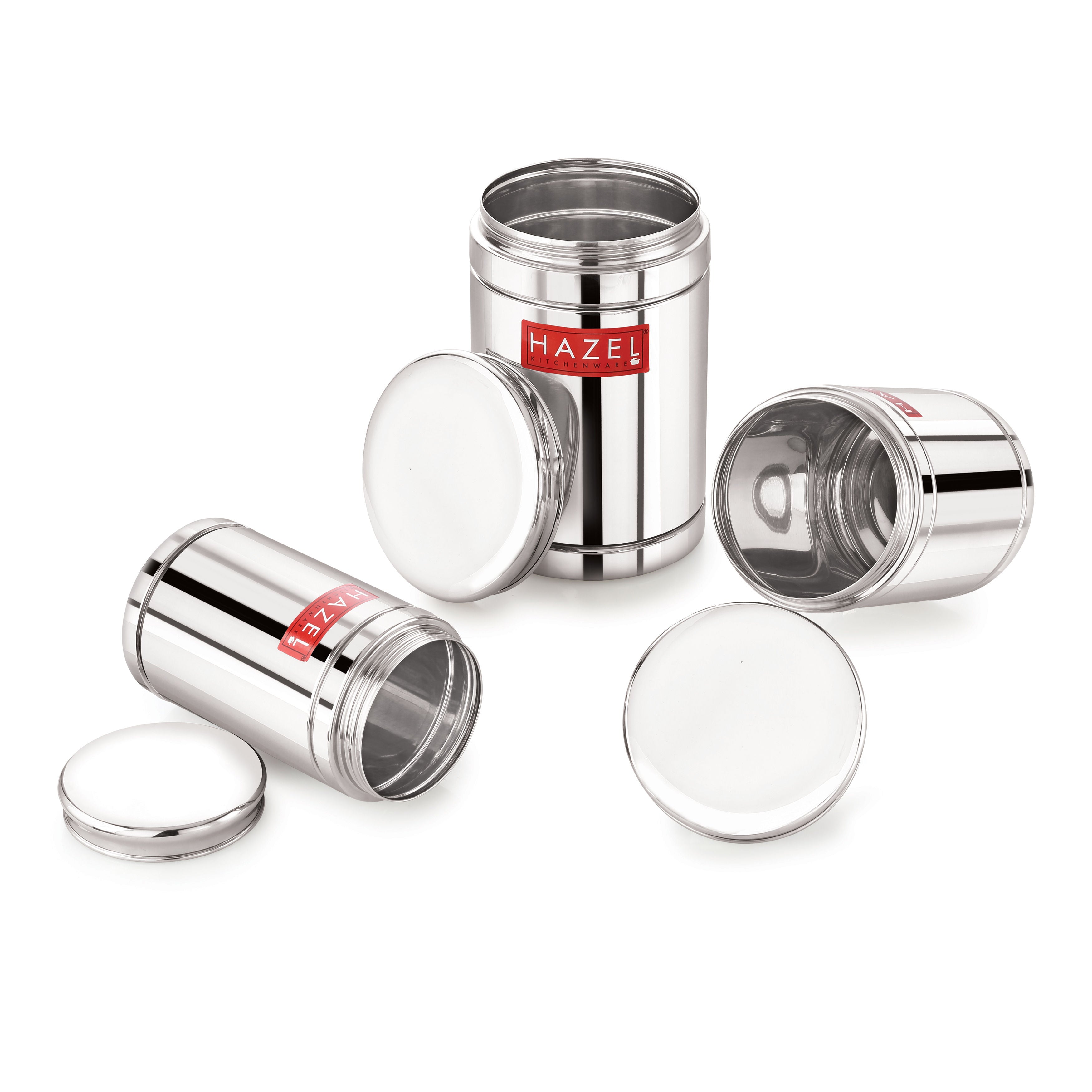 Stainless Steel Storage Container Combo Set of 3, 800 ml 1200 ml 1800 ml