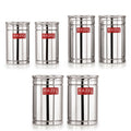 Airtight Stainless Steel Storage Container Set of 6 (800ml 1200ml 1800ml)
