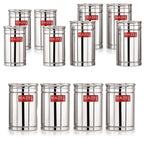 Airtight Stainless Steel Storage Container Set of 12 (800ml 1200ml 1800ml)
