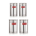 Stainless Steel Storage Container Combo Set of 4, 1200 ml 1800 ml
