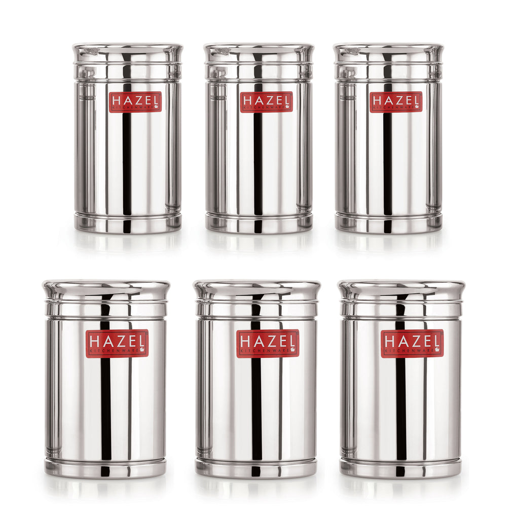 Stainless Steel Storage Container Combo Set of 6, 1200 ml 1800 ml