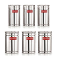 Stainless Steel Storage Container Combo Set of 6, 1200 ml 1800 ml