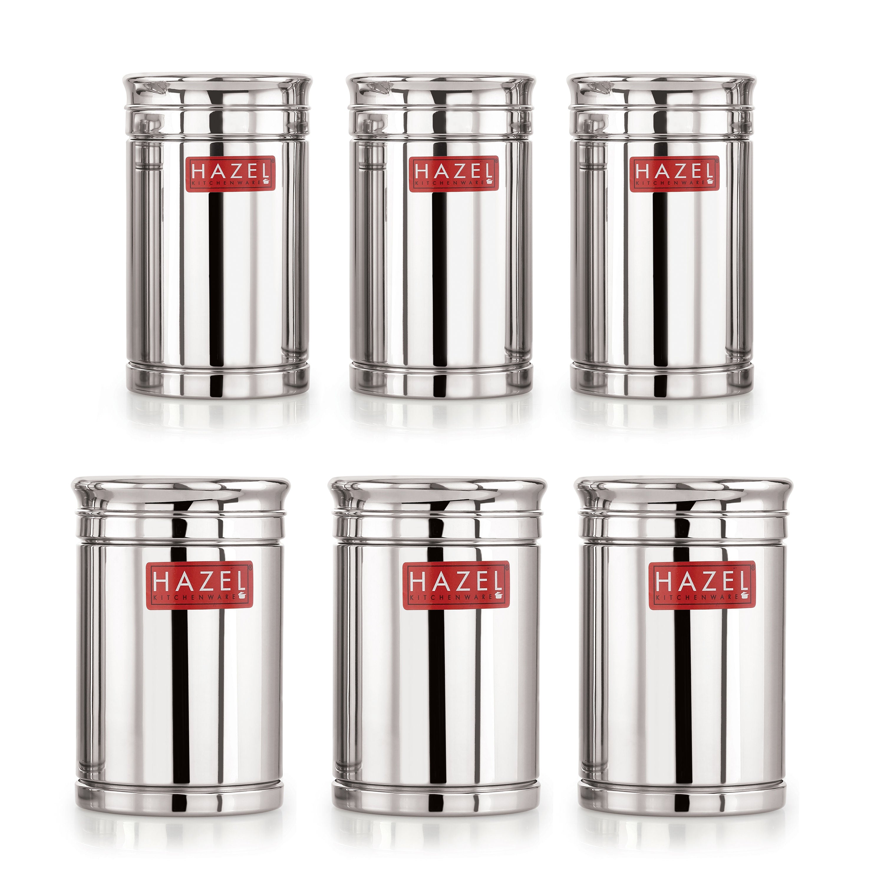 Stainless Steel Storage Container Combo Set of 6, 1200 ml 1800 ml