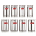 Stainless Steel Storage Container Combo Set of 8, 1200 ml 1800 ml