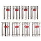 Stainless Steel Storage Container Combo Set of 8, 1200 ml 1800 ml