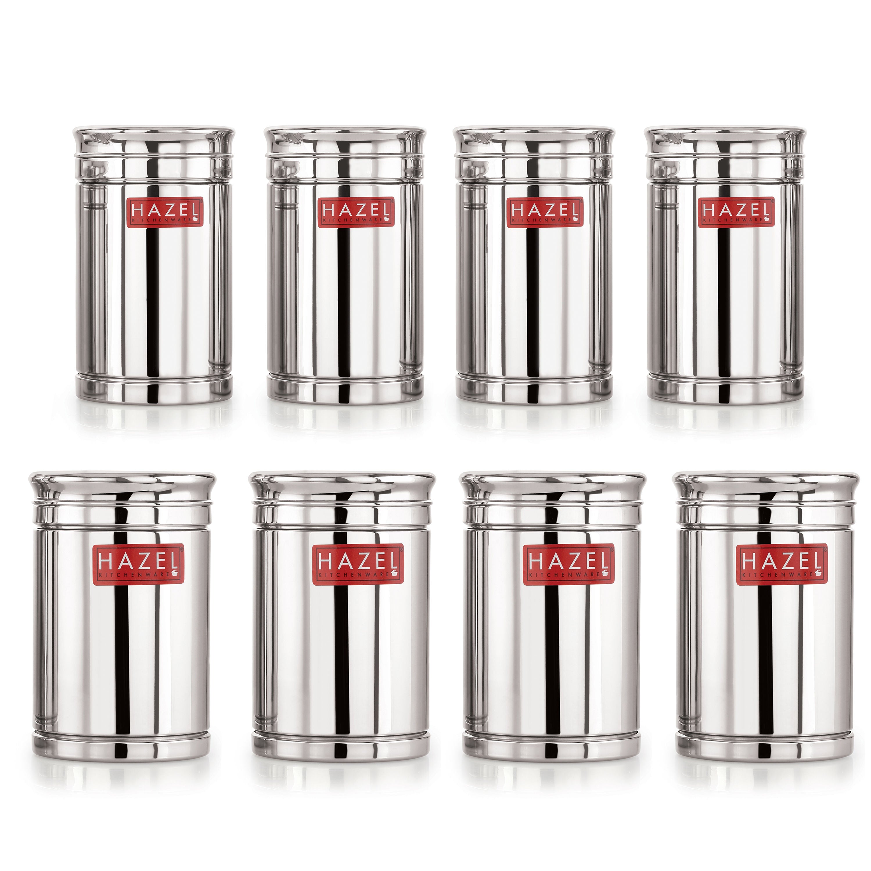 Stainless Steel Storage Container Combo Set of 8, 1200 ml 1800 ml