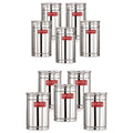 Steel Storage Container Set of 10, Kitchen Boxes, 1200ml & 1800ml