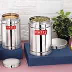 Steel Storage Container Set of 10, Kitchen Boxes, 1200ml & 1800ml
