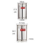 Steel Storage Container Set of 10, Kitchen Boxes, 1200ml & 1800ml