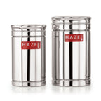 Airtight Stainless Steel Storage Container Set of 2 (800ml 1200ml)