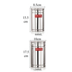 Steel Kitchen Storage Container Set of 8, 800ml & 1200ml Containers