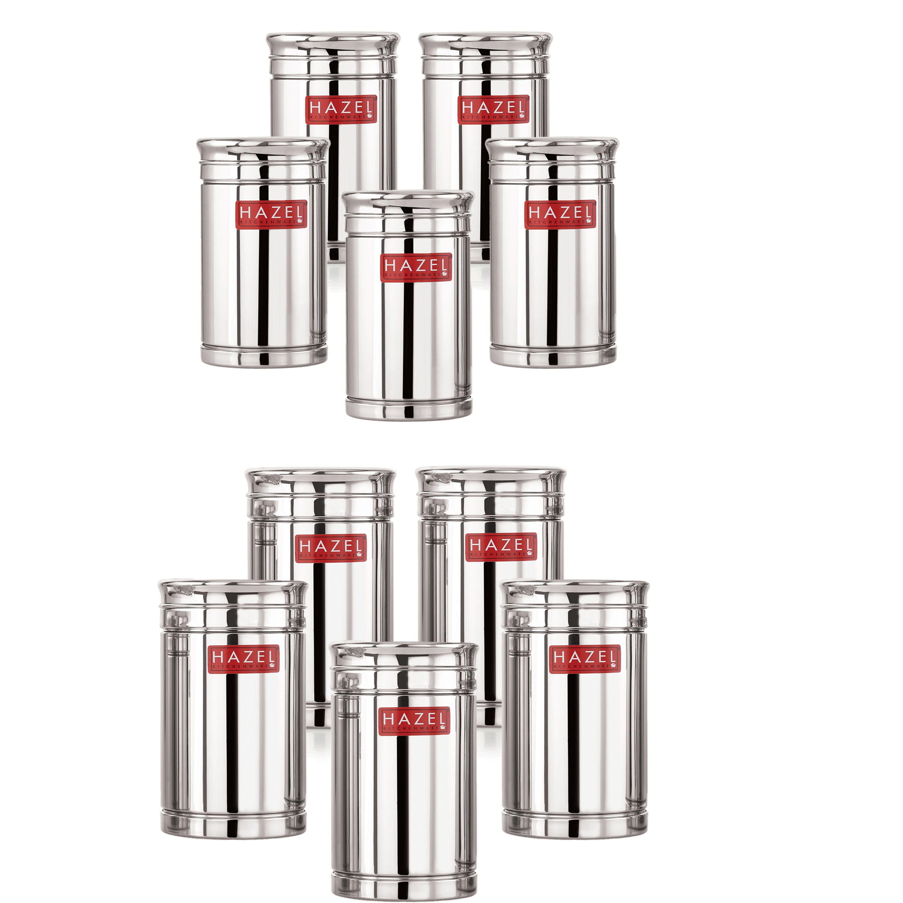 Airtight Stainless Steel Storage Container Set of 10 (800ml 1200ml