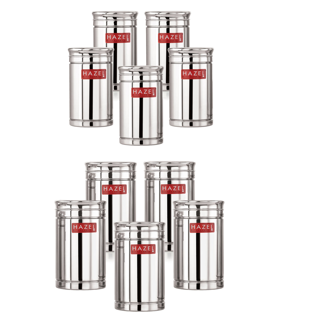 Airtight Stainless Steel Storage Container Set of 10 (800ml 1200ml)