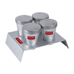 Reusable Aluminium Kulfi / Popsicle Moulds with Stand, Medium, 120 ml, Set of 4