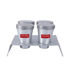 Reusable Aluminium Kulfi / Popsicle Moulds with Stand, Medium, 120 ml, Set of 4