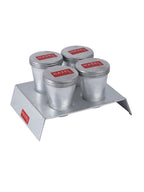 Aluminium Kulfi Mould Set of 4 with Stand, Reusable Ice Cream Maker