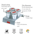 Aluminium Kulfi Mould Set of 4 with Stand, Reusable Ice Cream Maker