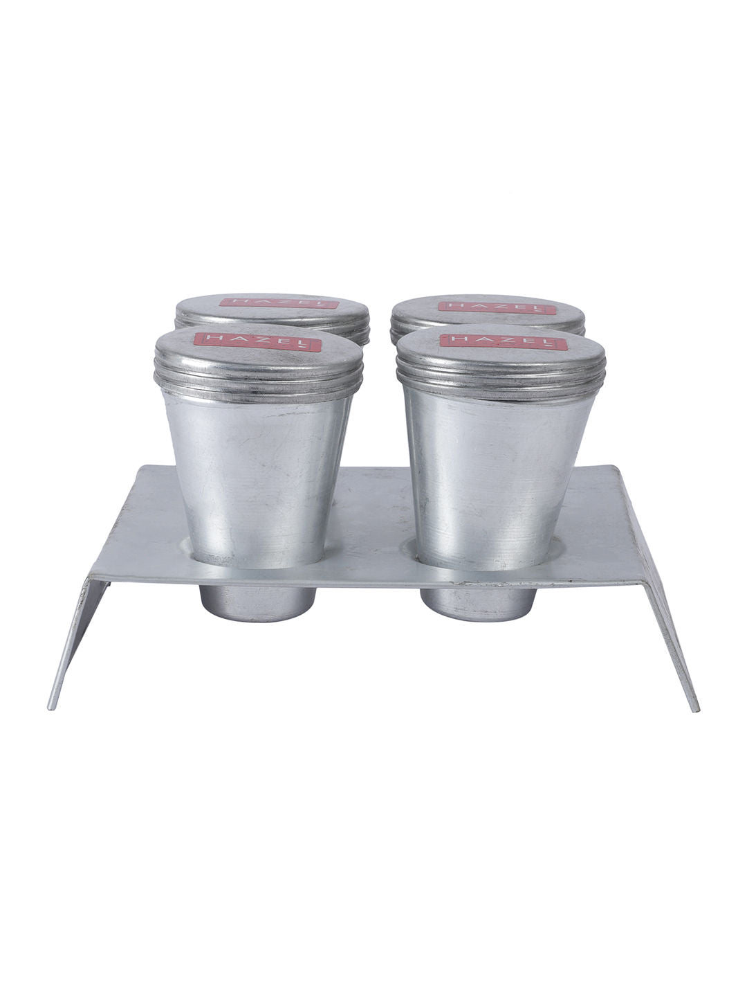Aluminium Kulfi Mould Set of 4 with Stand, Reusable Ice Cream Maker