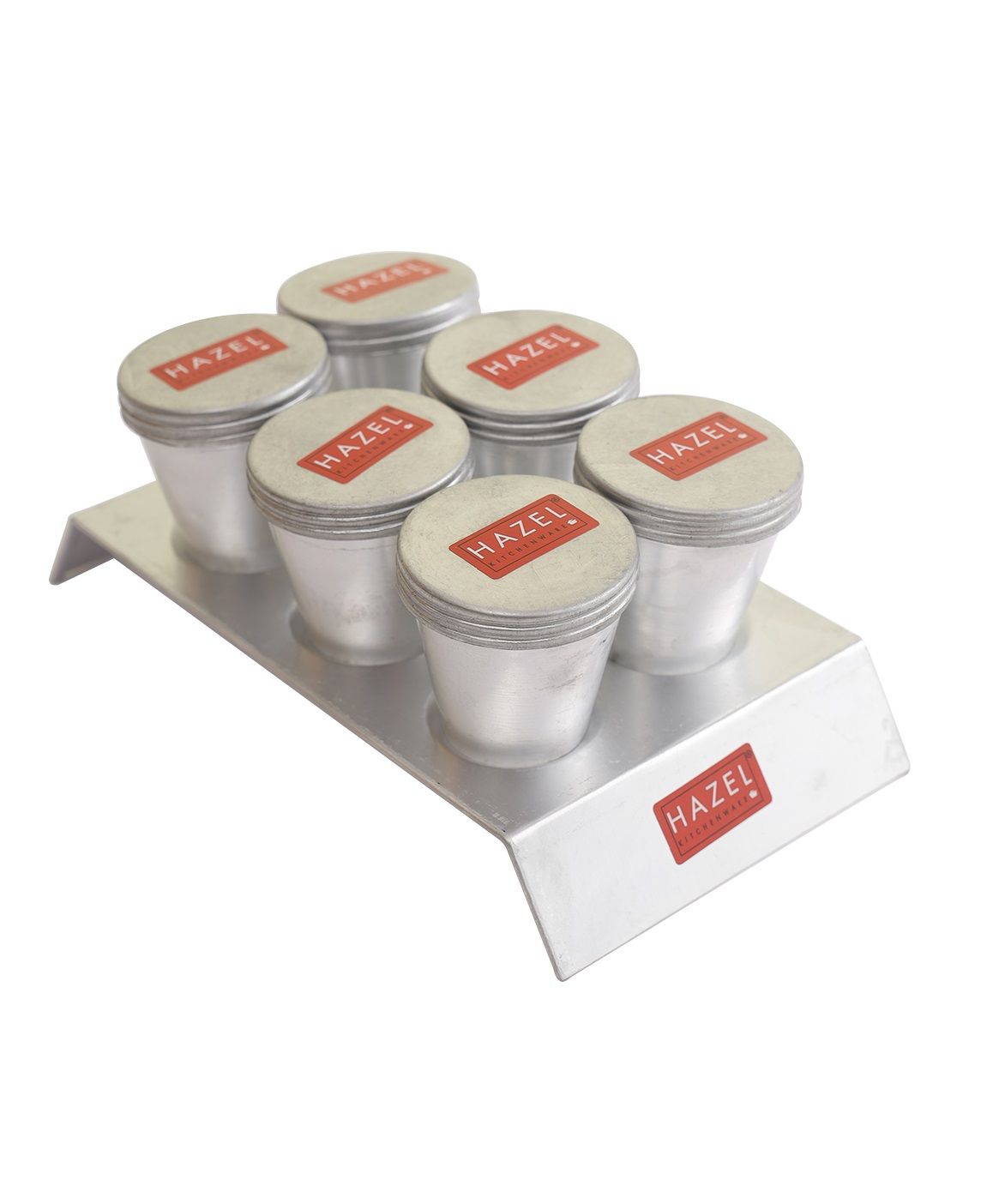 Aluminium Kulfi Mould Set with Stand, Ice Cream Popsicle Maker, Set of 6