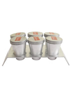 Aluminium Kulfi Mould Set with Stand, Ice Cream Popsicle Maker, Set of 6