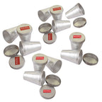Aluminium Kulfi Mould Set of 12 with Lid, Reusable Ice Cream Popsicle Moulds