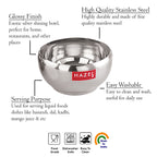 Stainless Steel Serving Bowl Set of 3, Steel Katori Set, 100 ml
