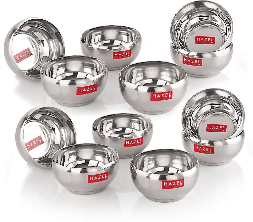 Stainless Steel Serving Bowl/Katori Set of 12, 100 ML Each