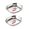 Stainless Steel Square Dessert Plate & Katori Set, 400 ml, Set of 2