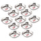 Stainless Steel Square Dessert Plate & Katori Set, 400 ml, Set of 12