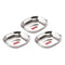 Stainless Steel Square Dessert Plate & Katori Set, 450 ml, Set of 3