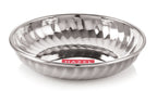 Stainless Steel Plate Bowl Set of 12, Sweet Dish Katori with Plate, Silver